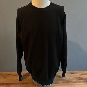 GIASONE 100% 2-PLY CASHMERE Black Sweater Size Large